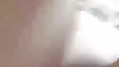 Cute smiling face girl naked on video call to lover