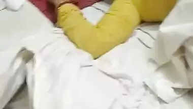 Wife and her sister caught nude on bed after sex