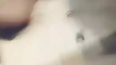 Showing big boobs and super hairy pussy