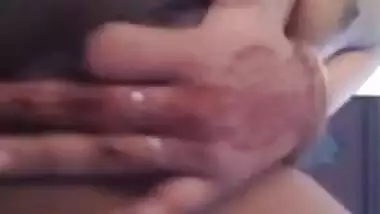 Horny XXX model puts her outie cherry in camera and masturbates it